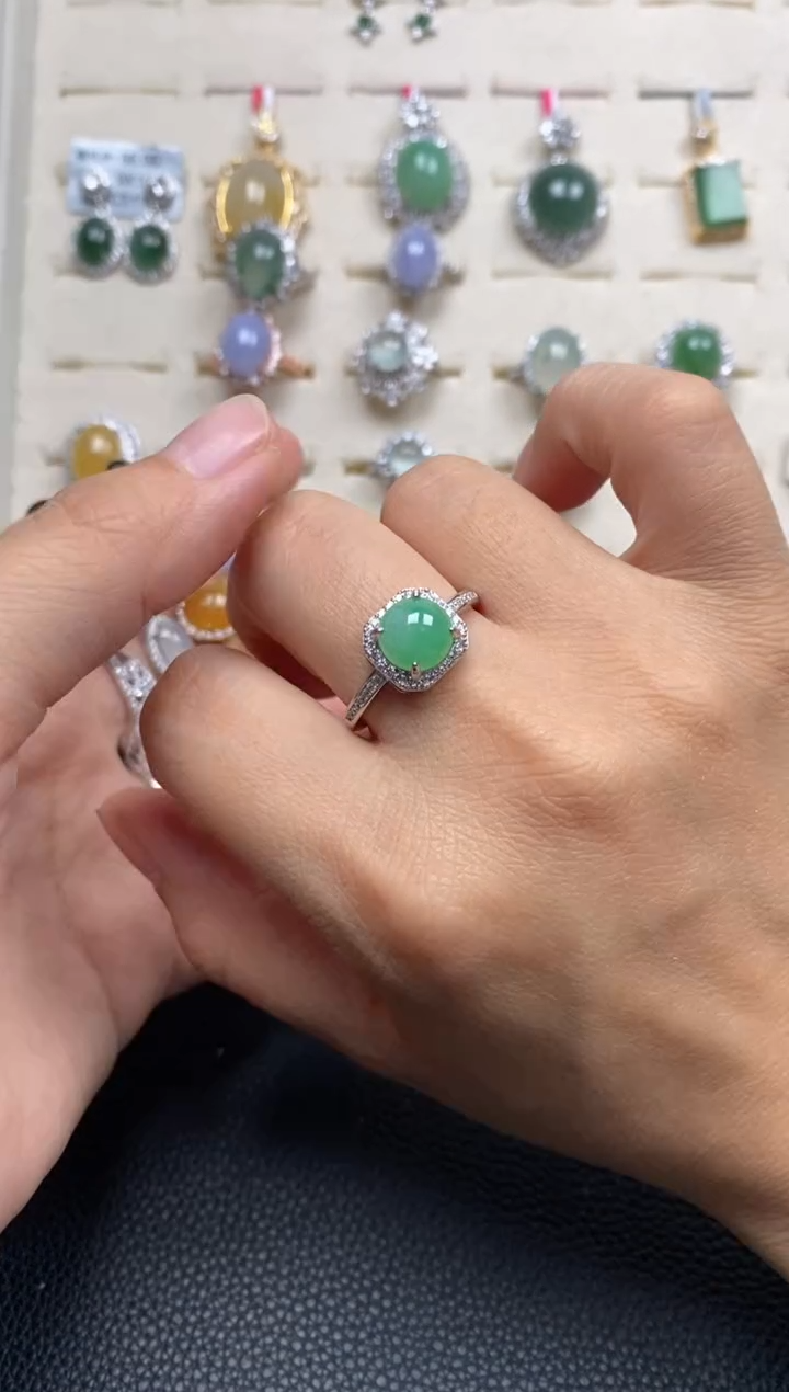【闪购商品】翡翠戒指银S925镶嵌1111