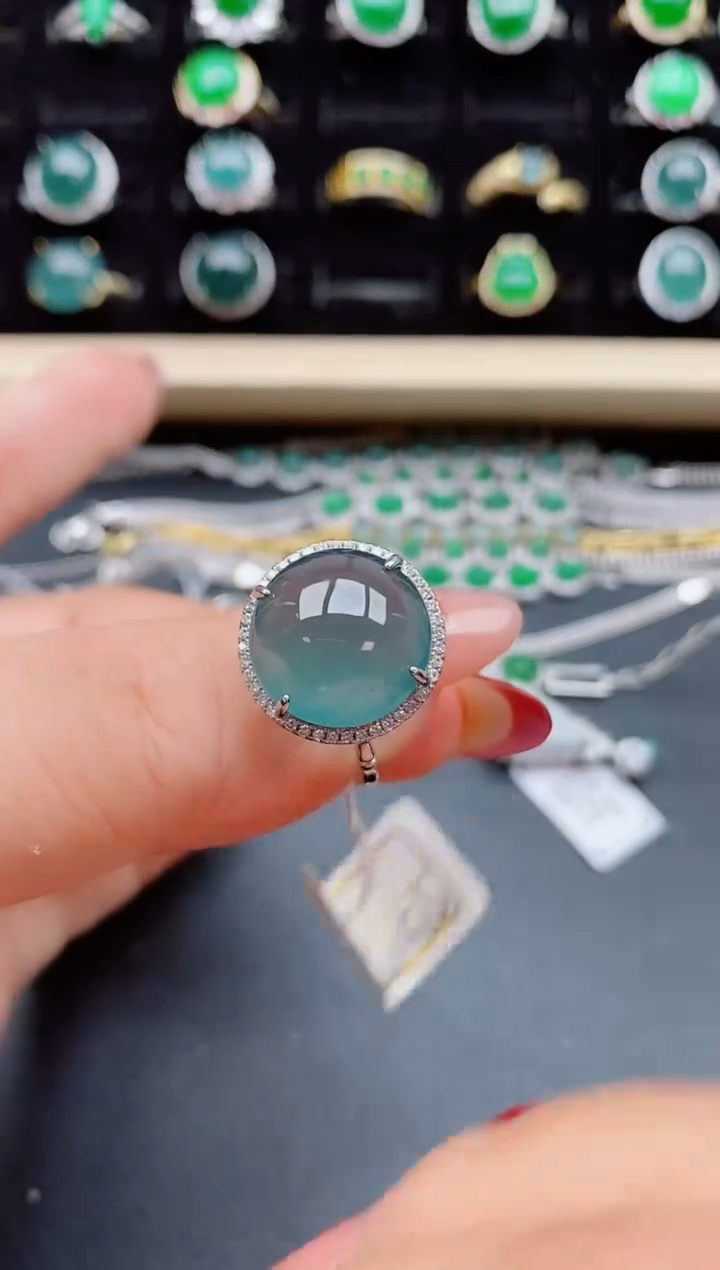 【闪购商品】翡翠戒指银S925镶嵌5080550
