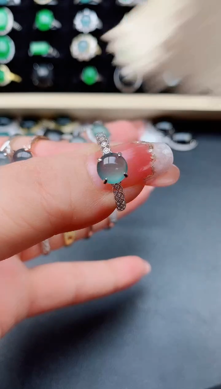 【闪购商品】翡翠戒指银S925镶嵌05800