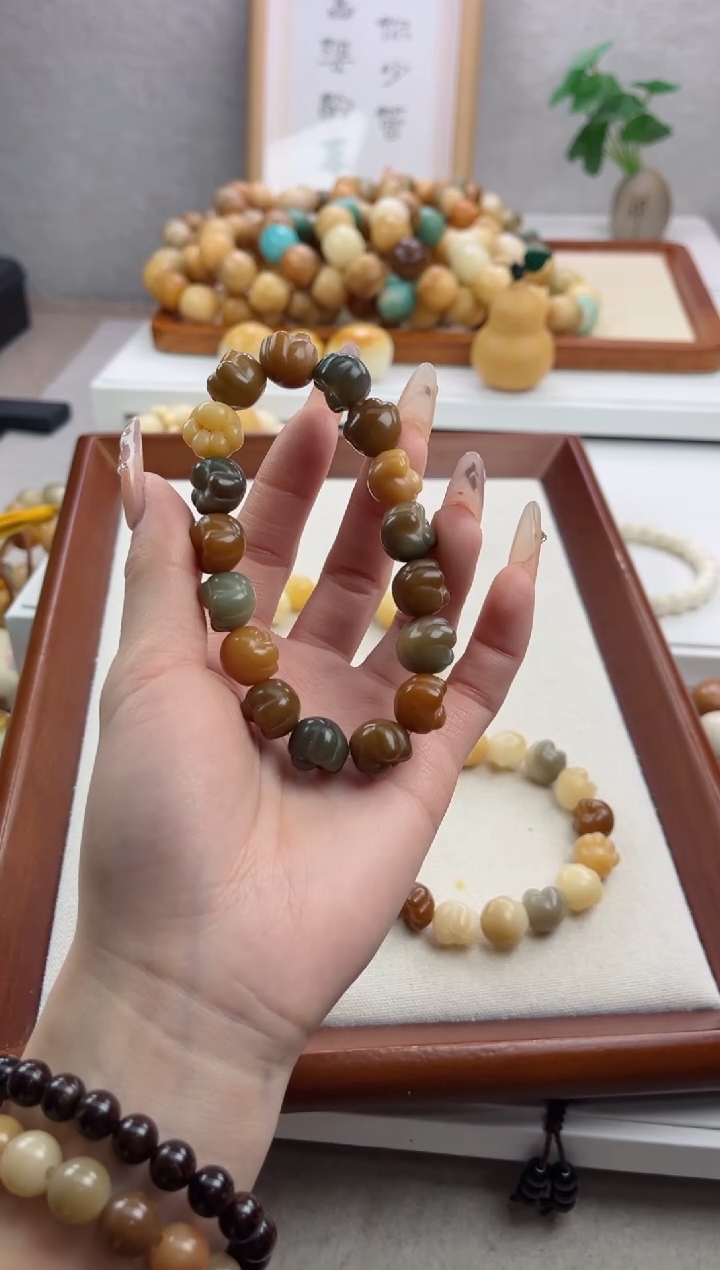 【闪购商品】菩提根/象牙果手串M104干磨浓郁多宝猫爪13.5mm