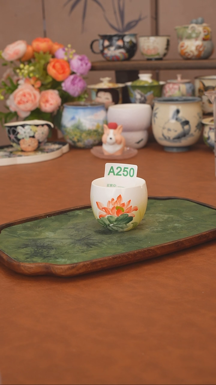 手绘  玉兰花小蛋杯250