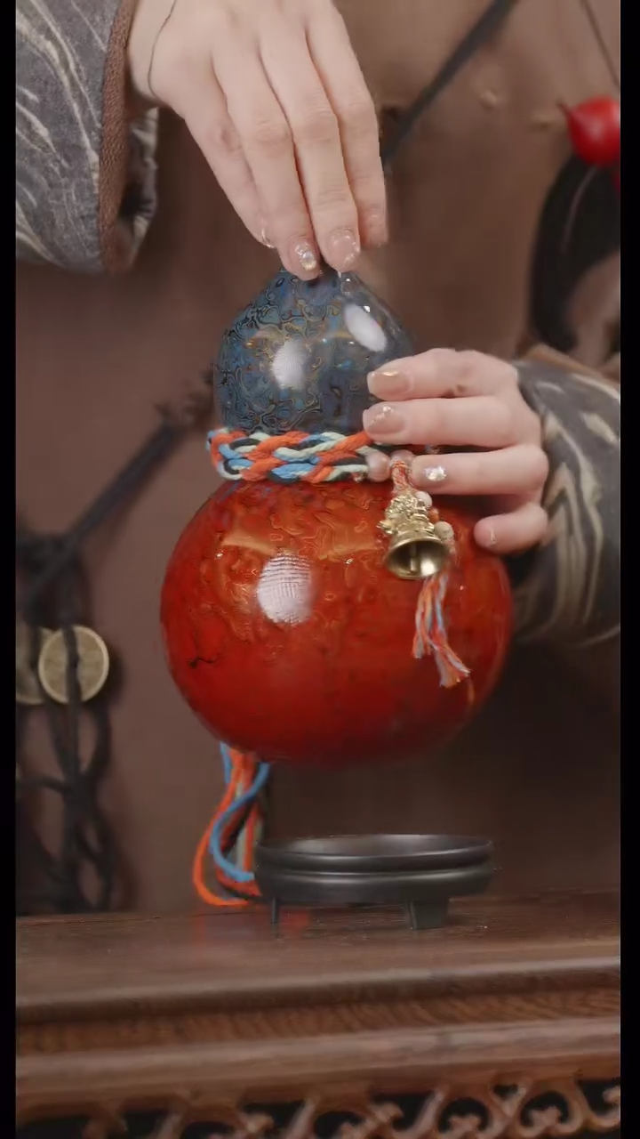 【闪购商品】210号精品天然大漆工艺防渗内胆酒葫芦~