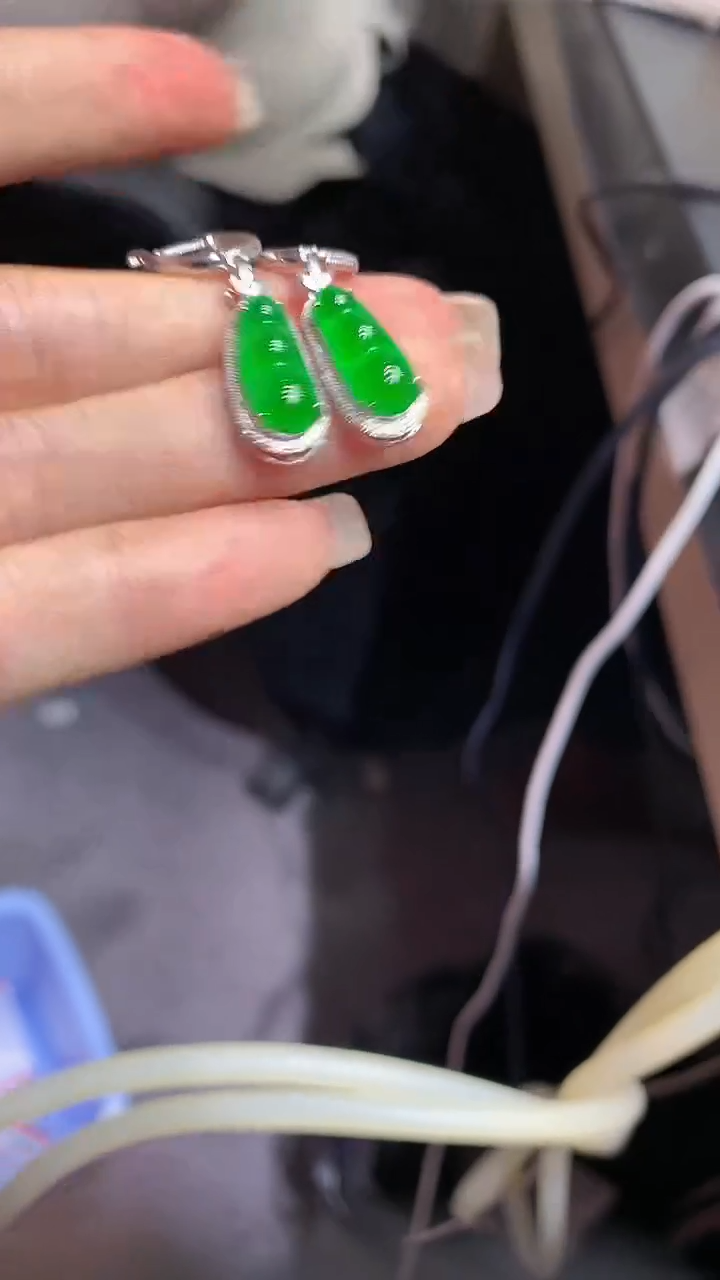 【闪购商品】翡翠耳饰18K金镶嵌团购