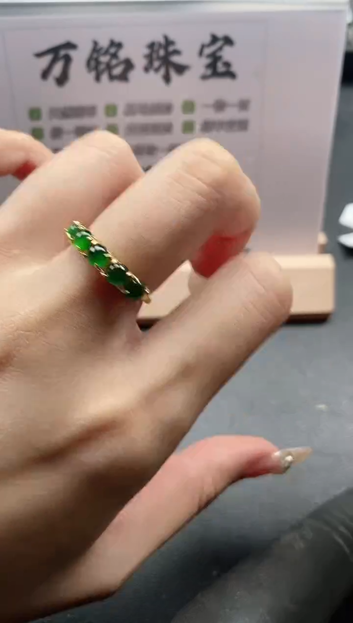 银S925镶嵌戒指翡翠5151-6