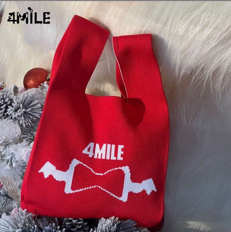 4MILE BY KSMILE | 品牌定制红色手提针织包