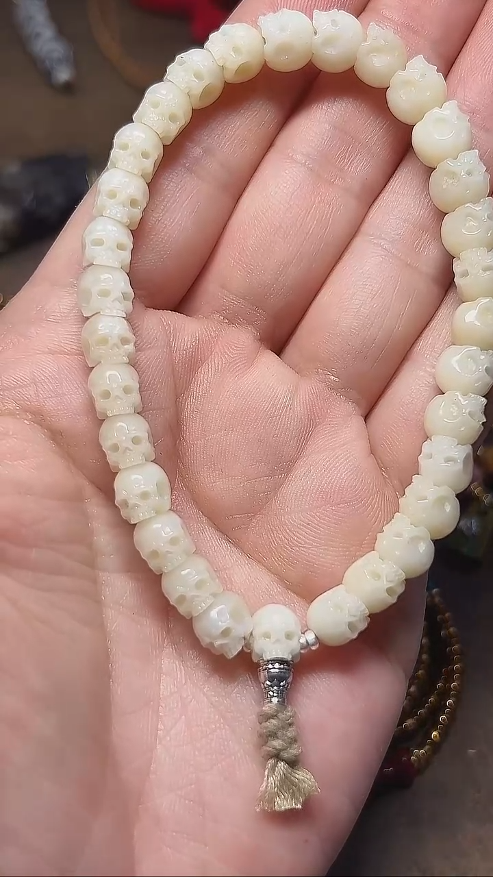 驼骨手串/手链未*半鄂骷髅手持     