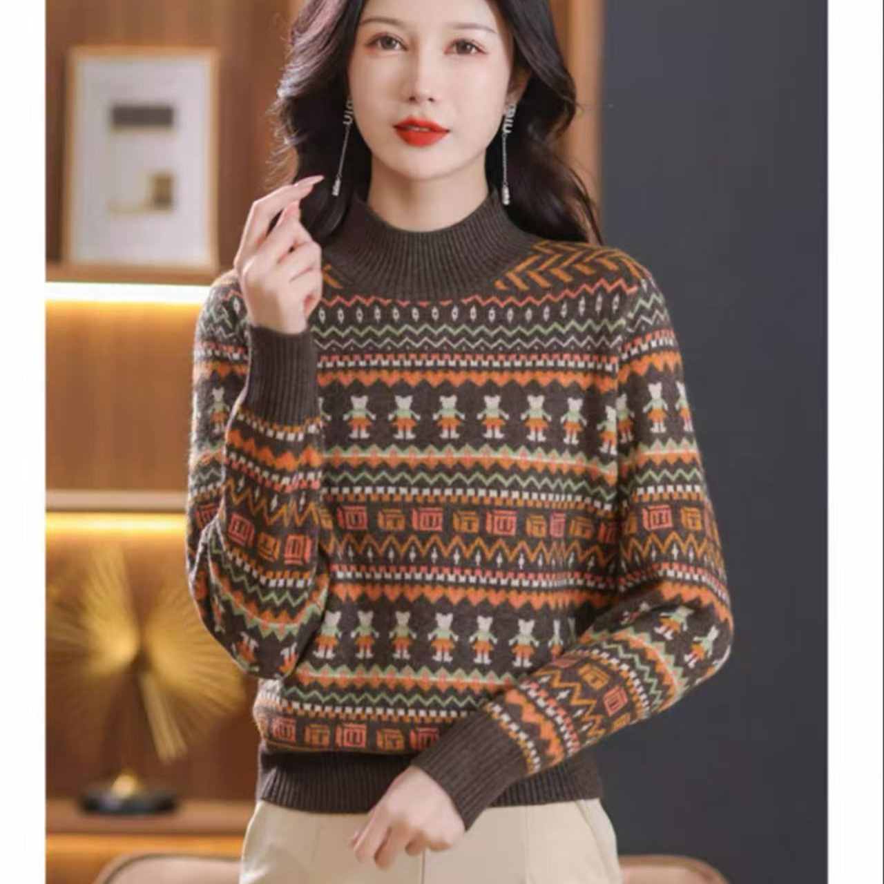 《超级爆款》简约百搭立体感针织毛线衫外套A317