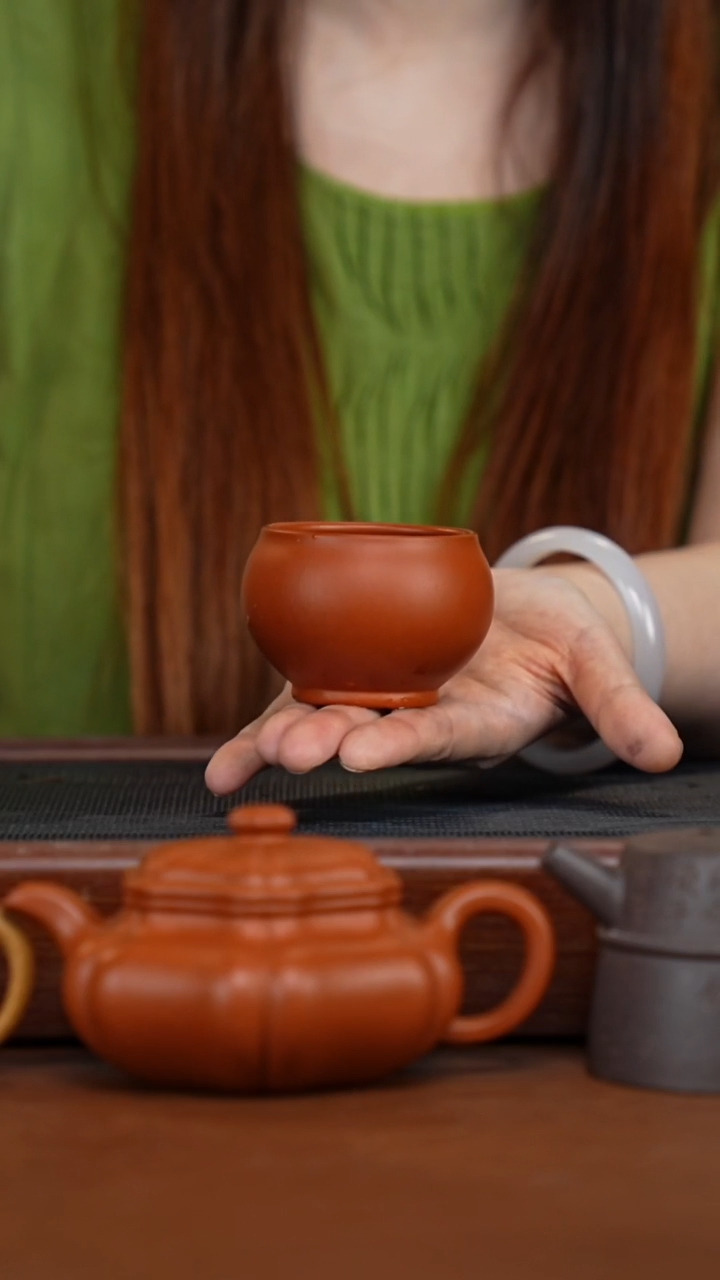 茶壶紫砂朱泥龙珠杯