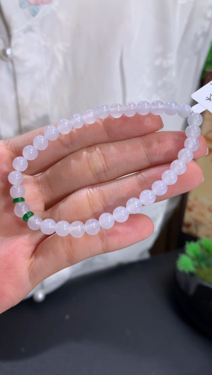 未镶嵌手串翡翠卡5.3-5.8mm