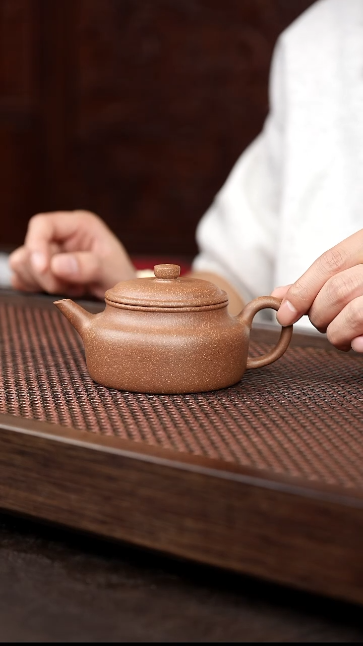 茶壶紫砂青降坡扁德中