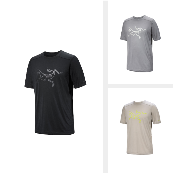 【Arcteryx|始祖鸟】Ionia Merino Wool Logo 轻量圆领速干羊毛T恤 
