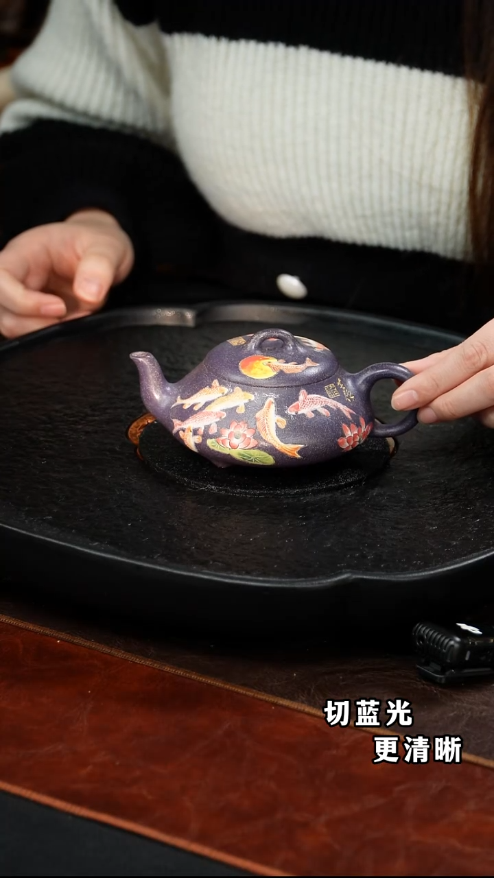 茶壶紫砂丁雪英 汉棠石瓢106 乌米紫泥 180毫升 质检报告 沈鹏