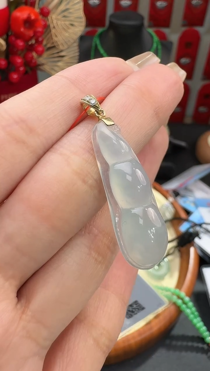 【闪购商品】翡翠颈饰银S925镶嵌挂件