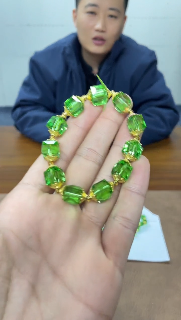 14K金镶嵌手链水晶A95