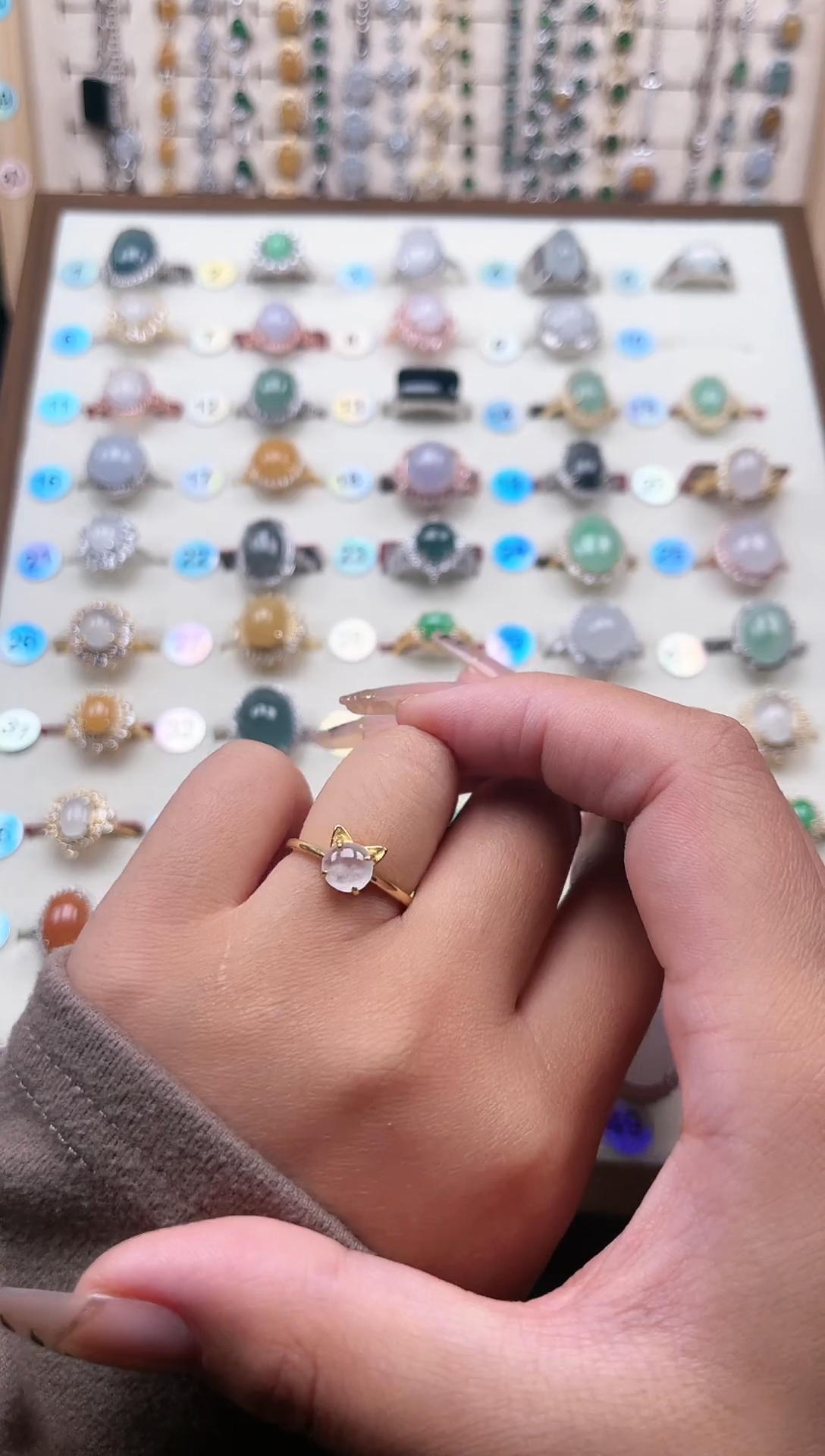 【闪购商品】翡翠戒指银S925镶嵌天然A货翡翠戒指