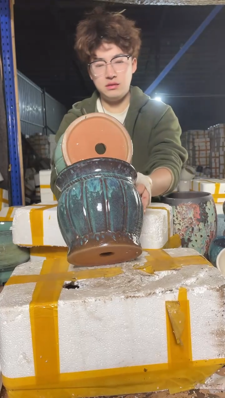 紫砂花盆宜兴紫砂粗陶花盆18-19