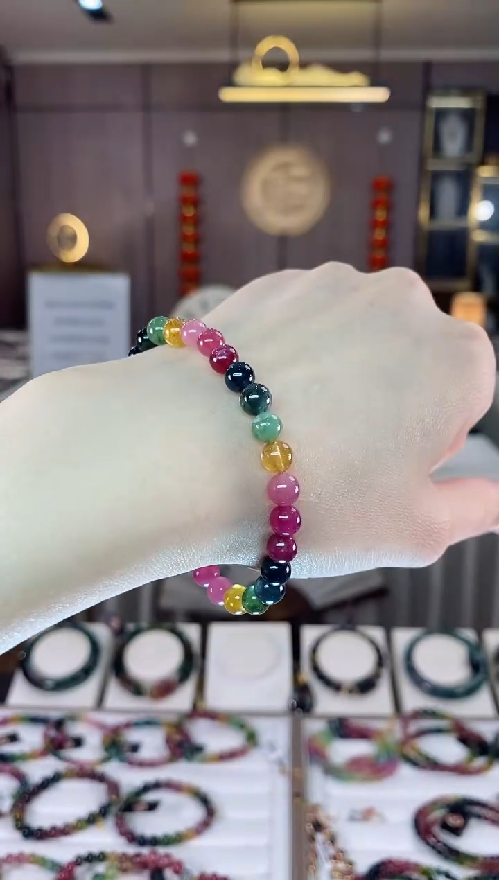 【闪购商品】碧玺单圈手串6mm+未镶嵌一物一证dan