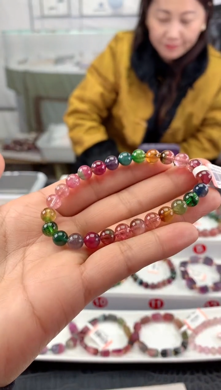 未镶嵌手链碧玺多样性发一条