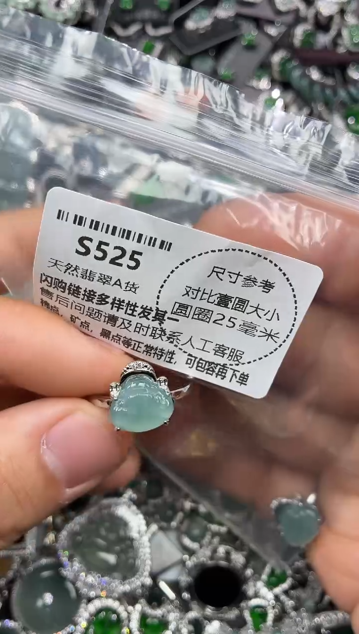 颈饰未镶嵌翡翠S525戒指