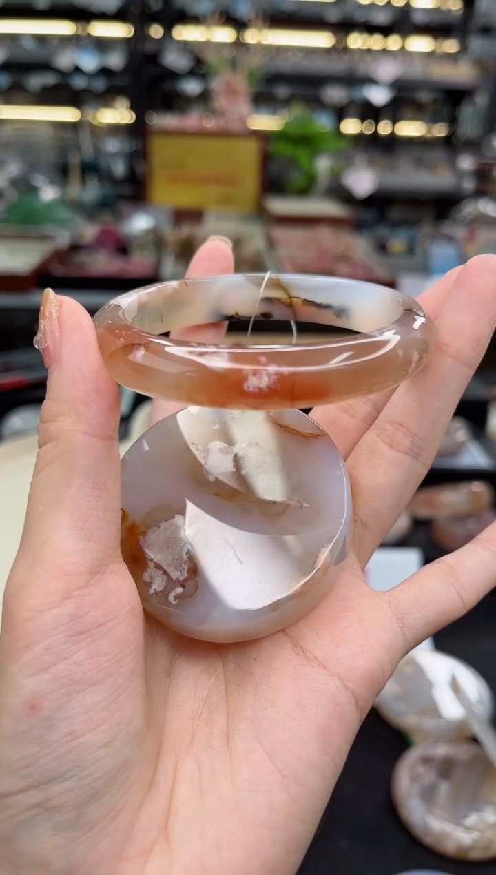 【闪购商品】石英质玉手镯未镶嵌60圈口（赠品镯心）3931297