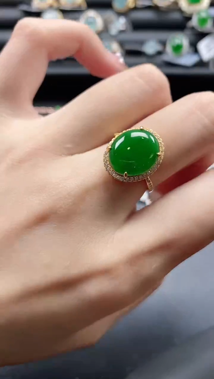 【闪购商品】翡翠戒指银S925镶嵌1111