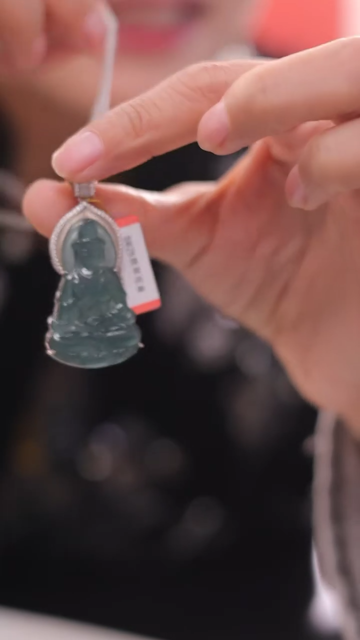 【闪购商品】翡翠颈饰银S925镶嵌24小时内发货质保A货