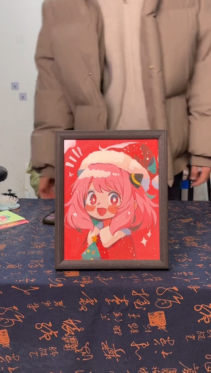 丙烯画P****e圣诞阿尼亚丙烯画y