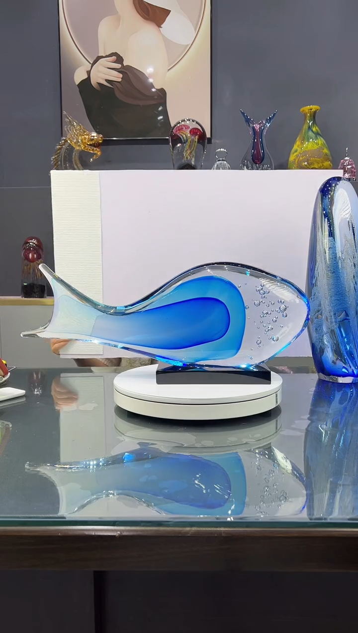 手工艺品琉璃小*儿  水晶琉璃鱼1个