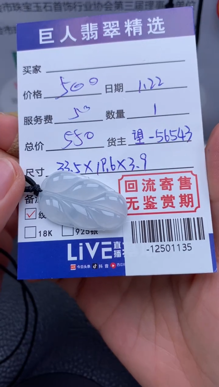 【闪购商品】翡翠颈饰未镶嵌多人-12501135