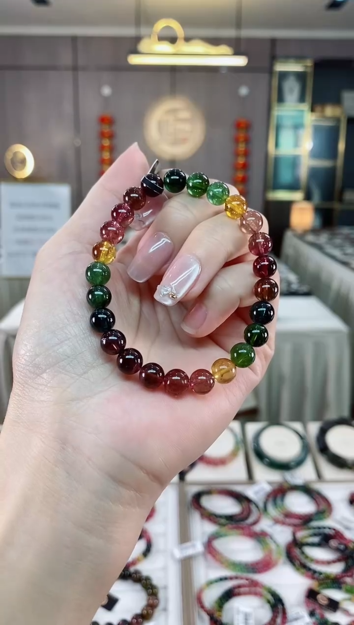 【闪购商品】碧玺单圈手串7mm+未镶嵌（多样性发一条）hon