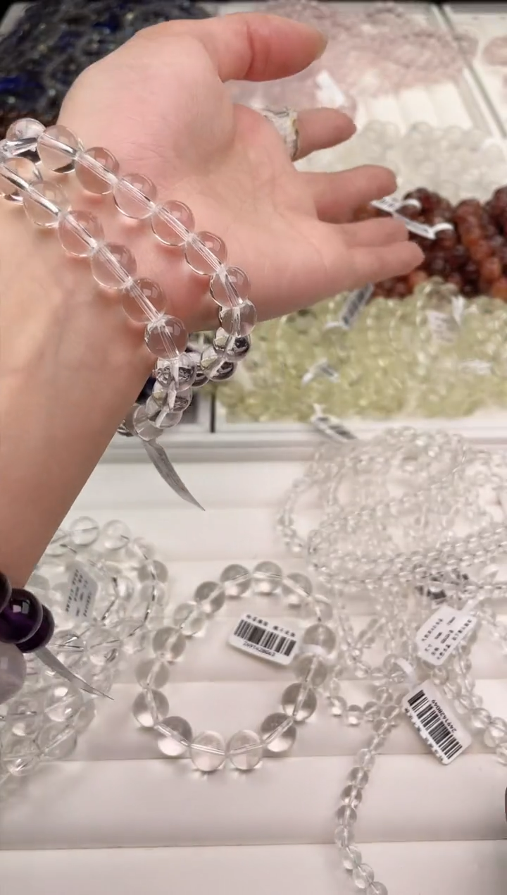 【闪购商品】水晶手链未镶嵌天然双A白水晶10mm