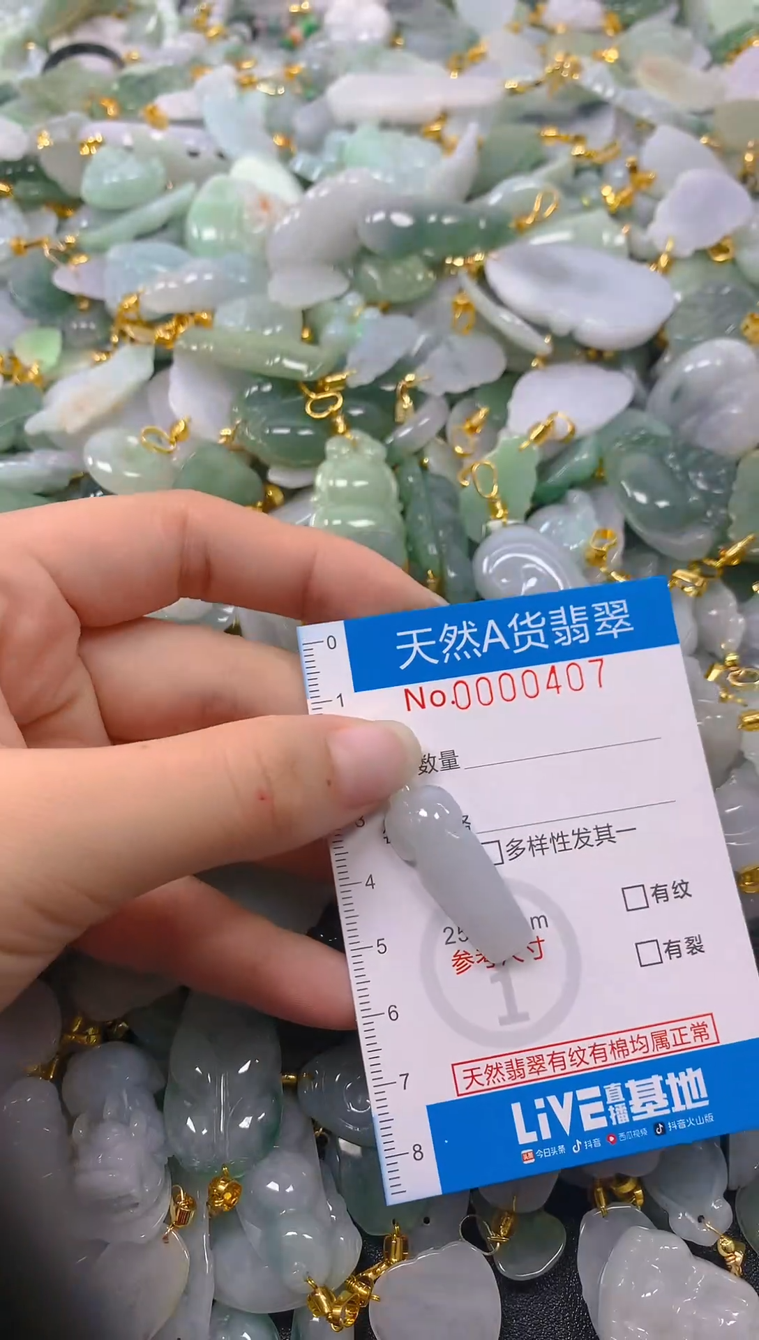 颈饰未镶嵌翡翠净货挂件-0407