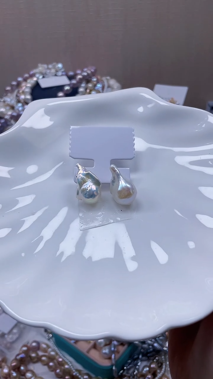 未镶嵌耳饰淡水珍珠【纯恬饰品】