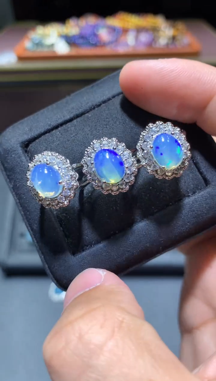 【闪购商品】欧泊戒指未镶嵌P64【多样性发其一】