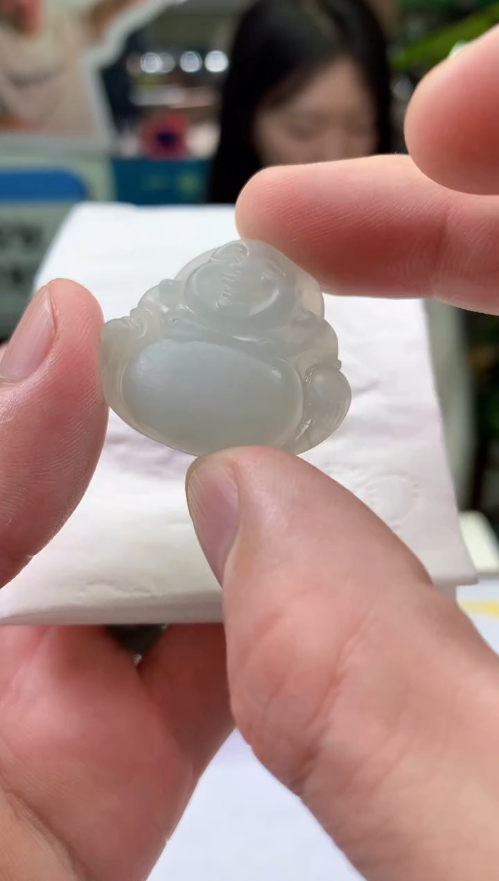 未镶嵌定制翡翠天然翡翠A货  佛公吊坠