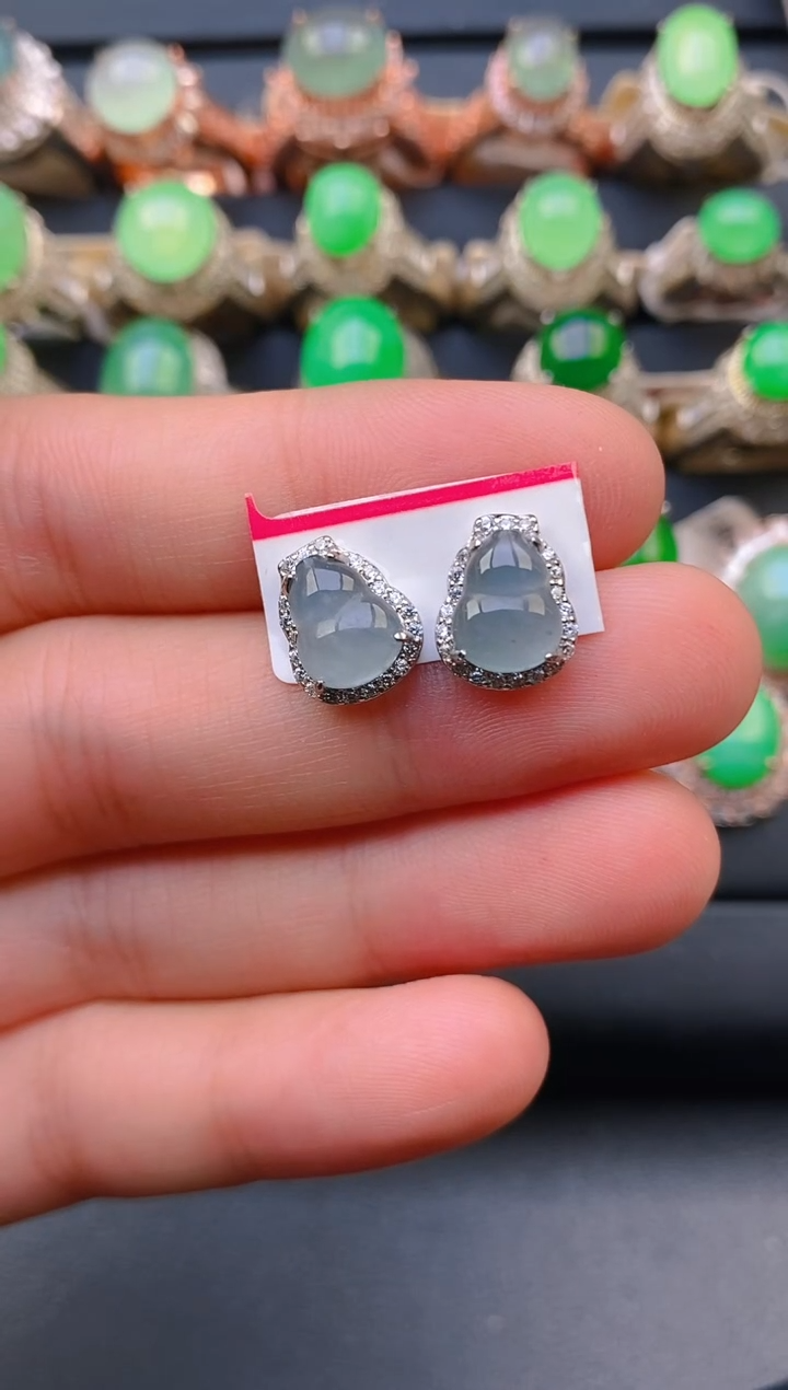 【闪购商品】翡翠戒指银S925镶嵌天然A货翡翠1