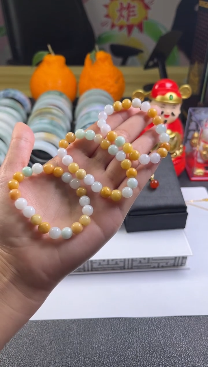 【闪购商品】翡翠手串未镶嵌多宝手串
