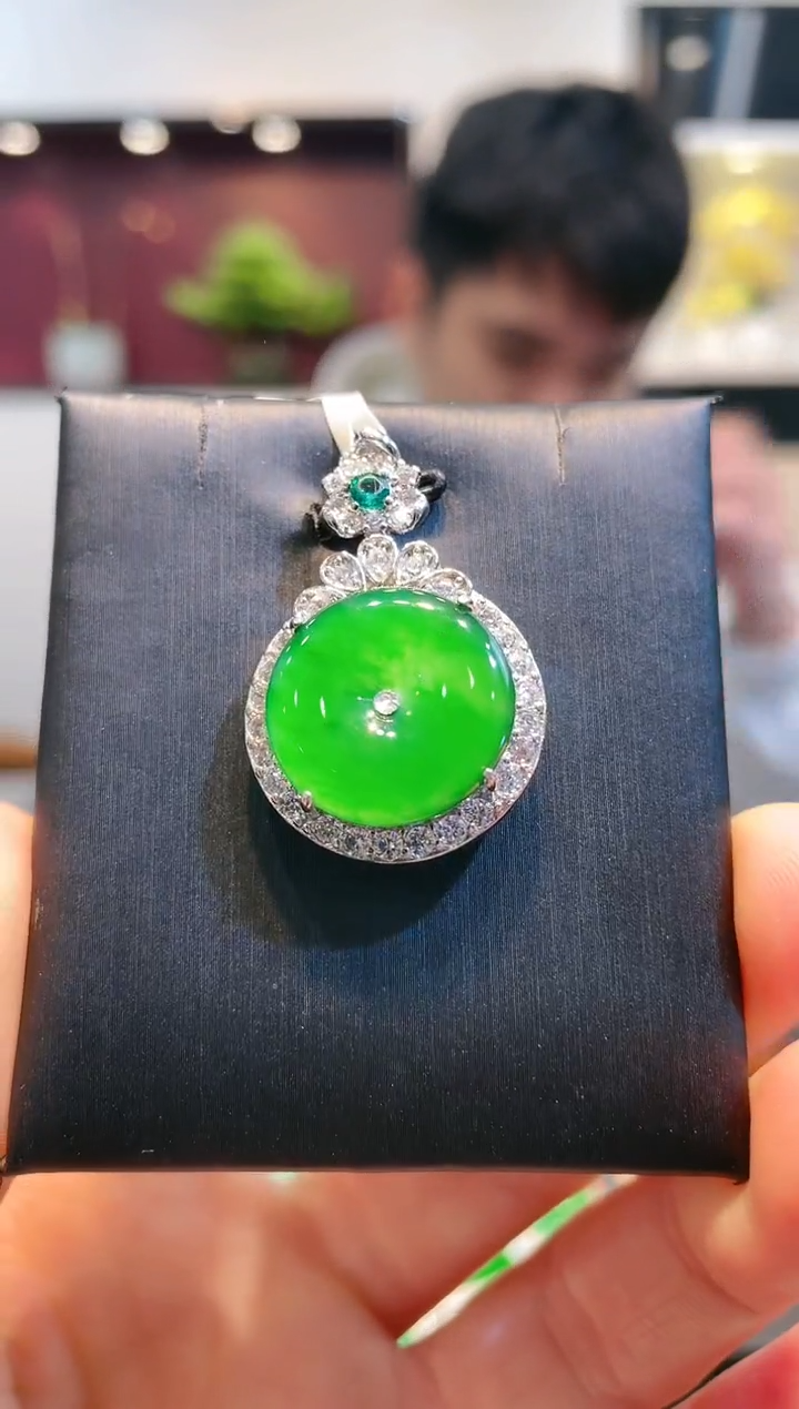 【闪购商品】翡翠颈饰未镶嵌A61天然A货翡翠吊坠（不含链）