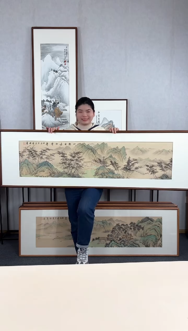 【闪购商品】国画手绘*山静日长仁者寿*52*172cm