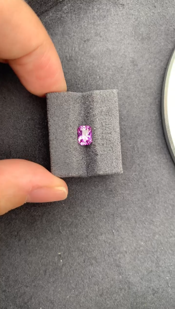 裸石彩色蓝宝石1.1ct紫蓝宝 GE 定制