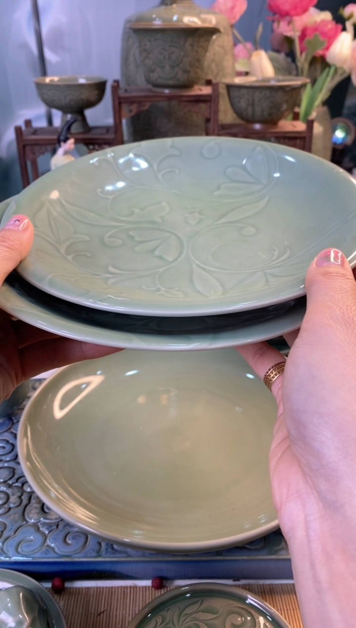 【闪购商品】微瑕8英寸玉兰圆盘b000005】2个