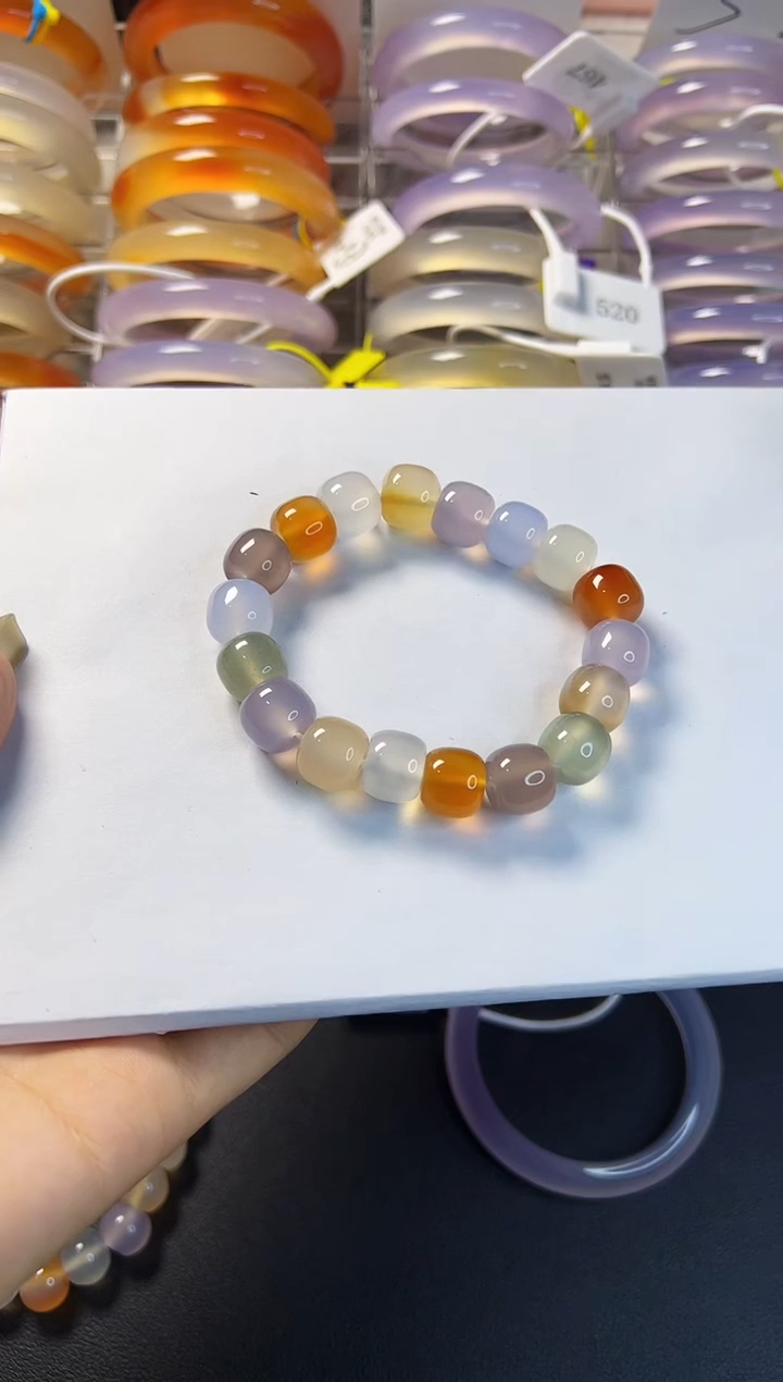 【闪购商品】玛瑙/玉髓手镯未镶嵌12mm