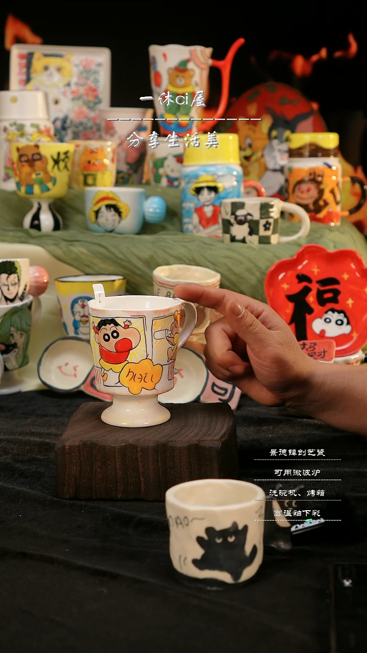 【闪购商品】摆件亲工手绘陶瓷-