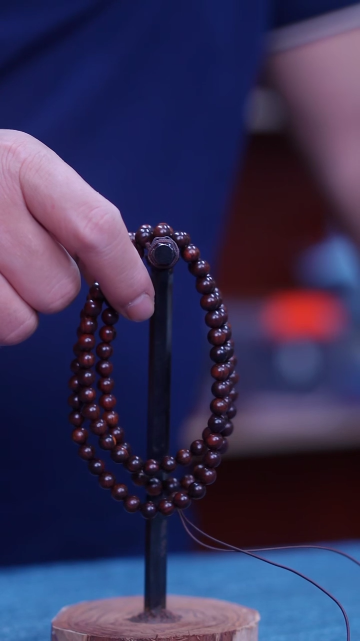 黄花梨/降香黄檀糯***刀海南黄花梨紫油梨0.6x108长款手串（299）