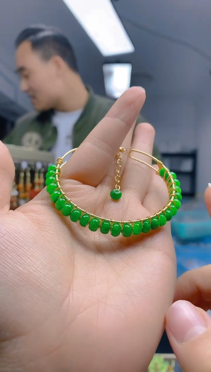 【闪购商品】翡翠耳饰合金0380翡翠手镯