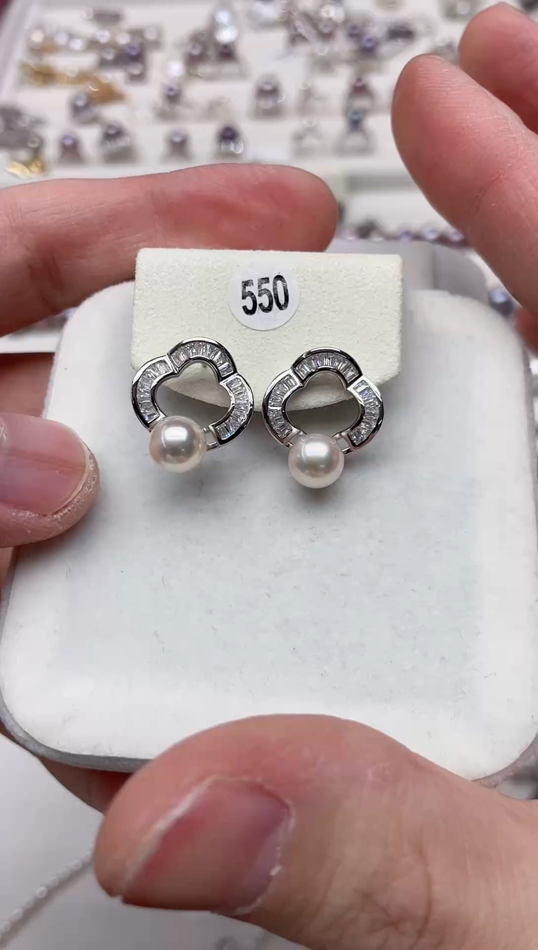 【闪购商品】海水珍珠耳饰银S925镶嵌耳饰