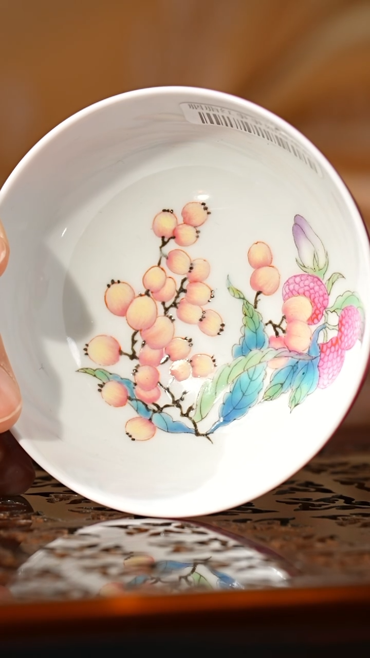 【闪购商品】杯溢珍堂丨胭脂红荔枝琵琶杯