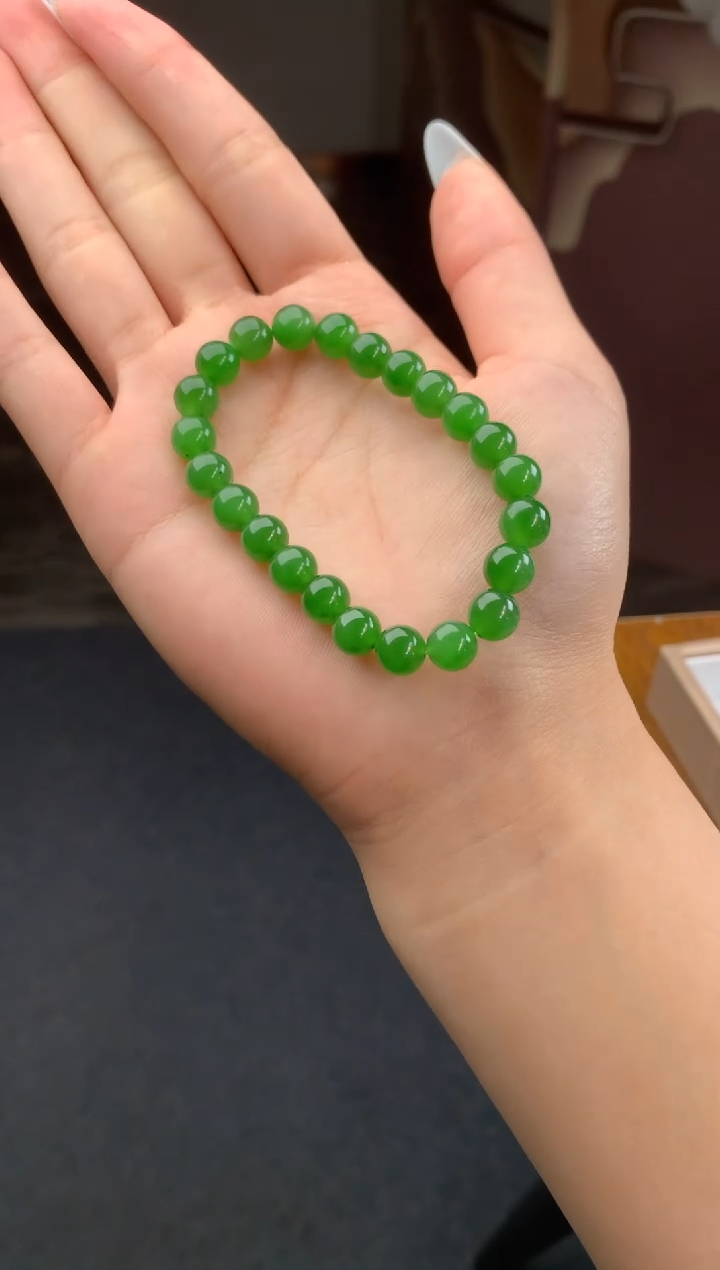 【闪购商品】和田玉手串未镶嵌B08H 碧玉手串，多样性发其一