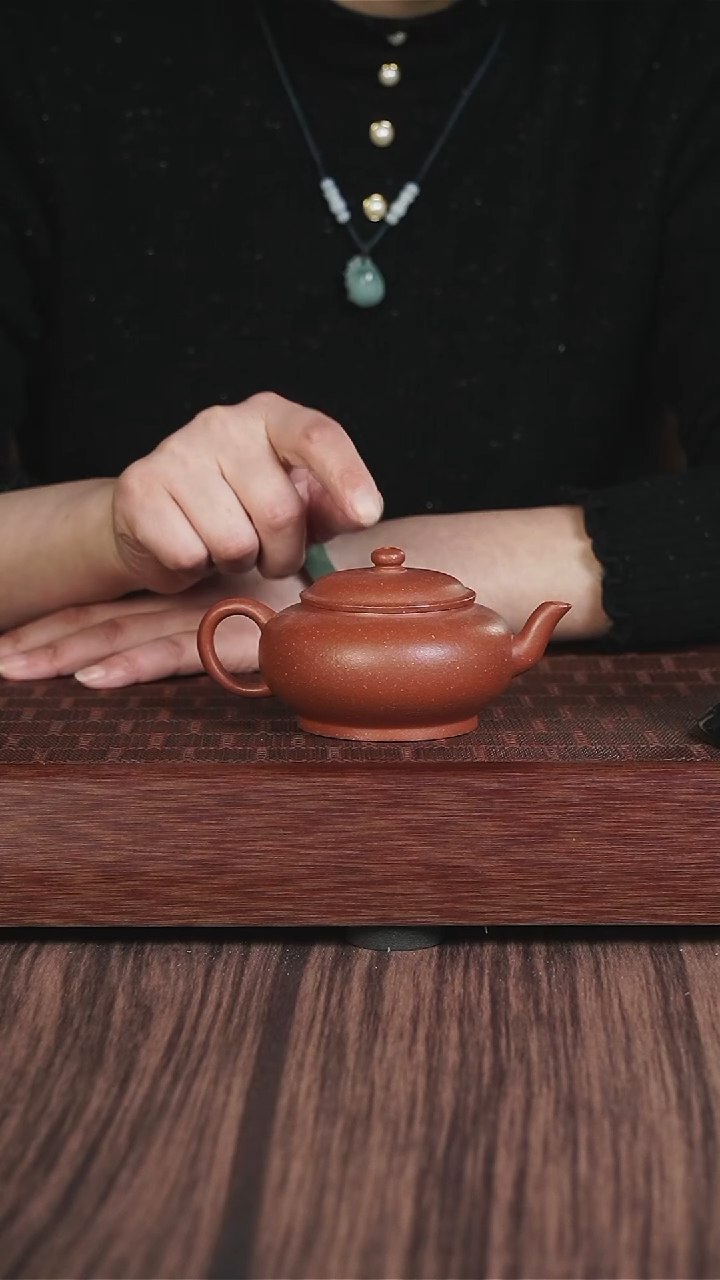 【闪购商品】紫砂茶壶红降坡  扁灯