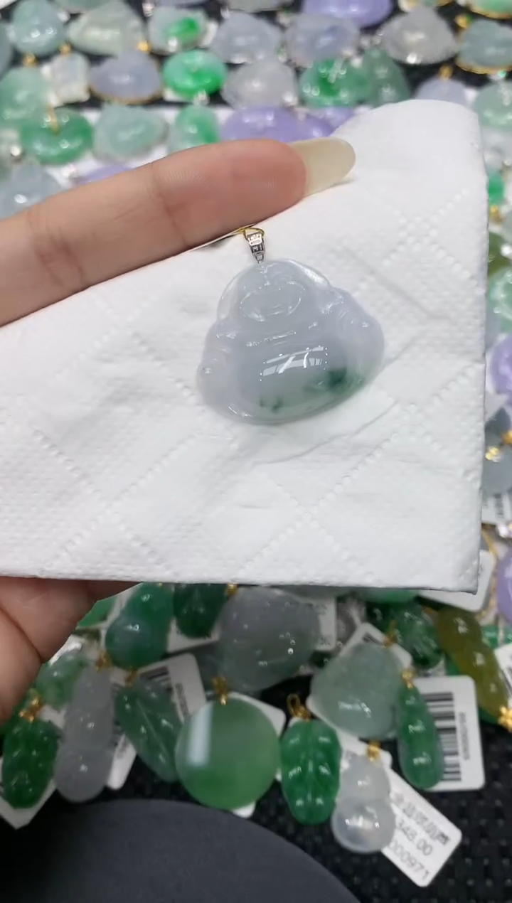 颈饰18K金镶嵌翡翠11111111111